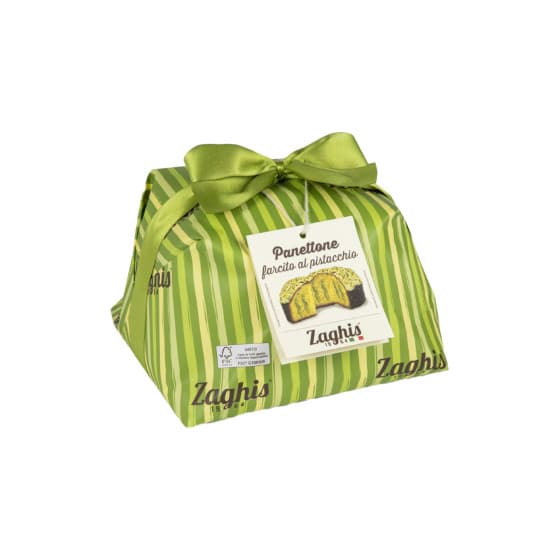 Panettone kermaisella pistaasitäytteellä Zaghis Farcito al Pistacchio, 800 g