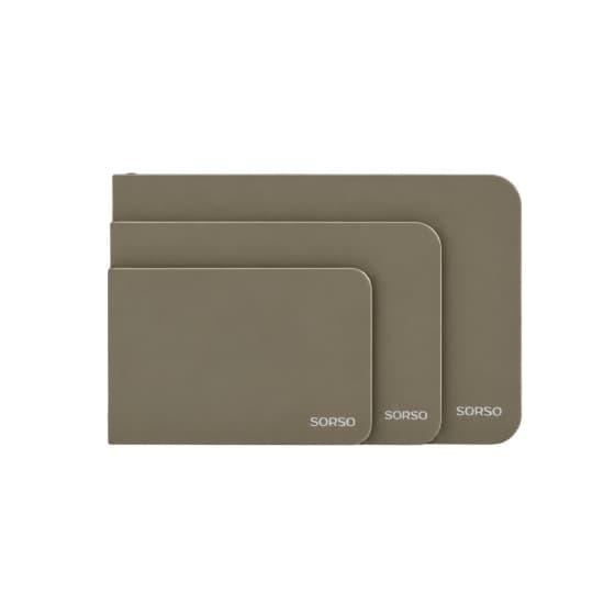 SORSO Home Harmony Trio selluloosaleikkuulautasetti – 3 kpl, ruskeanharmaa