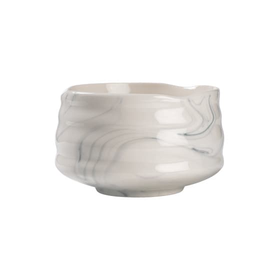 Keraaminen matchakulho CHiATO Chawan Cloud Mist – valkoinen / harmaansininen