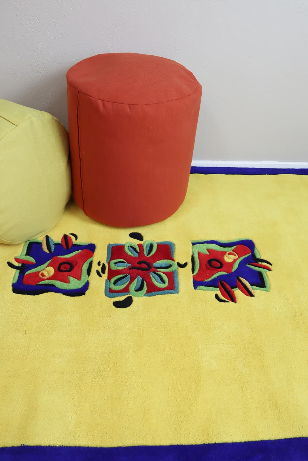 Valencia kelta/sininen tuftattu matto 130x190cm -64%