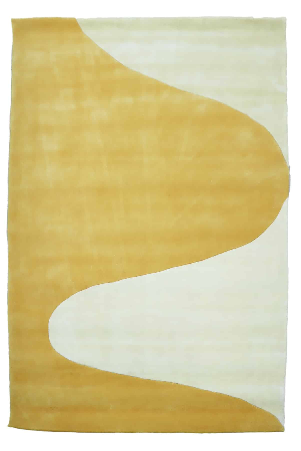 Laine keltainen tuftattu matto 140x200cm -62%