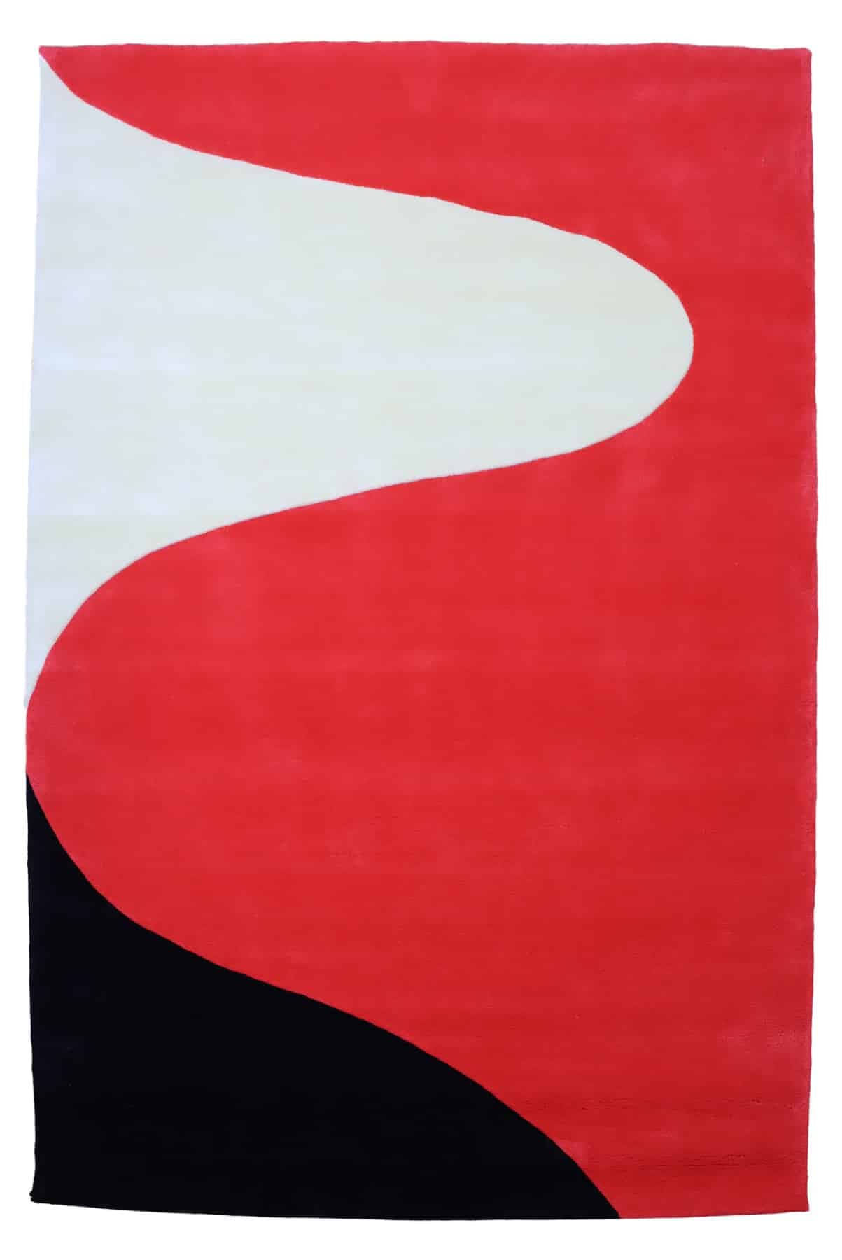 Laine punainen tuftattu matto 140x200cm -62%