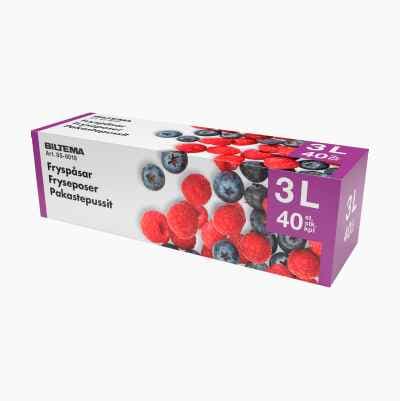 Pakastepussi, 3 litraa, 40-pack