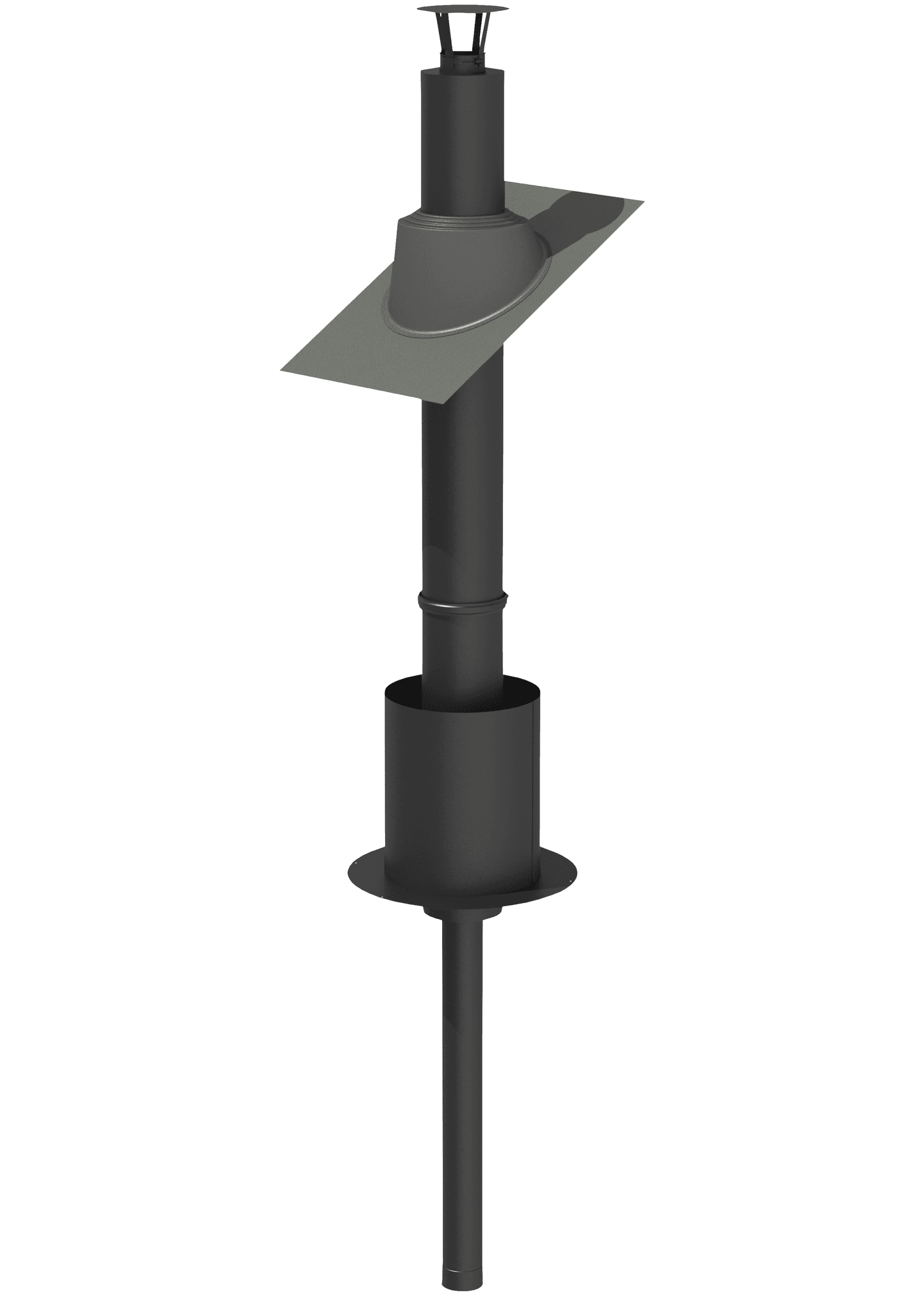 Saunapiippupaketti Jeremias 115 mm musta 2,5 m