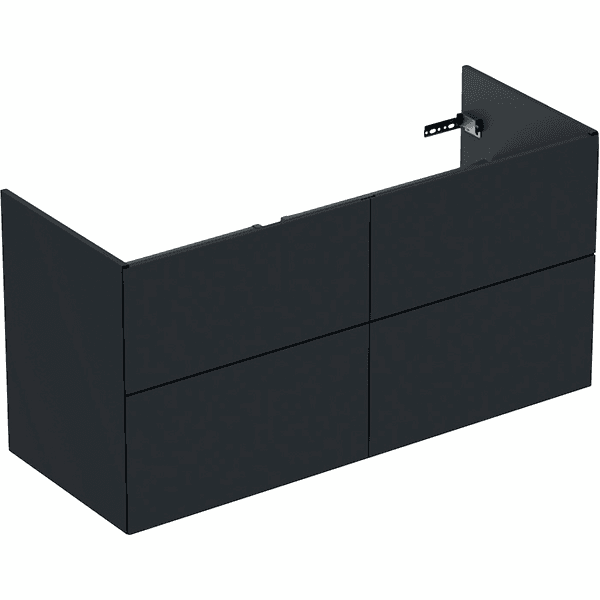 Allaskaappi IDO Elegant L120 K60 S46,6cm musta