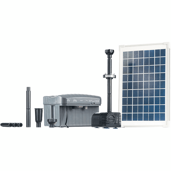 Aurinkokennopumppu 750 l/h sis. akku ja led-valo.