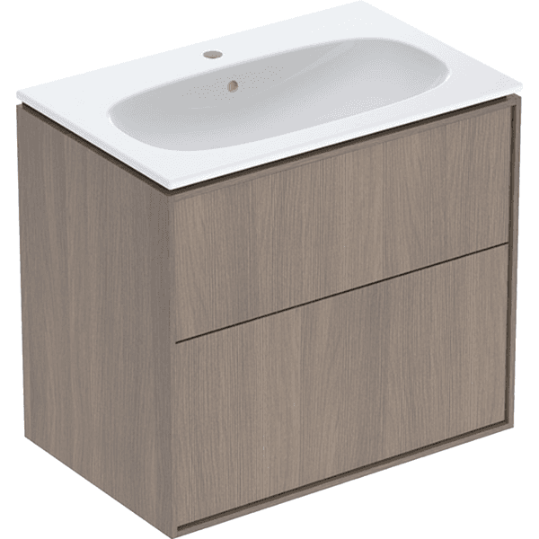 Allaskaappipaketti IDO Sense Art 75cm slim design laatikoilla pähkinä