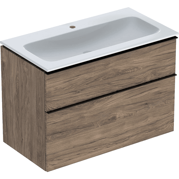 Allaskaappipaketti Geberit iCon L90 K63 S48cm hikkoripuu