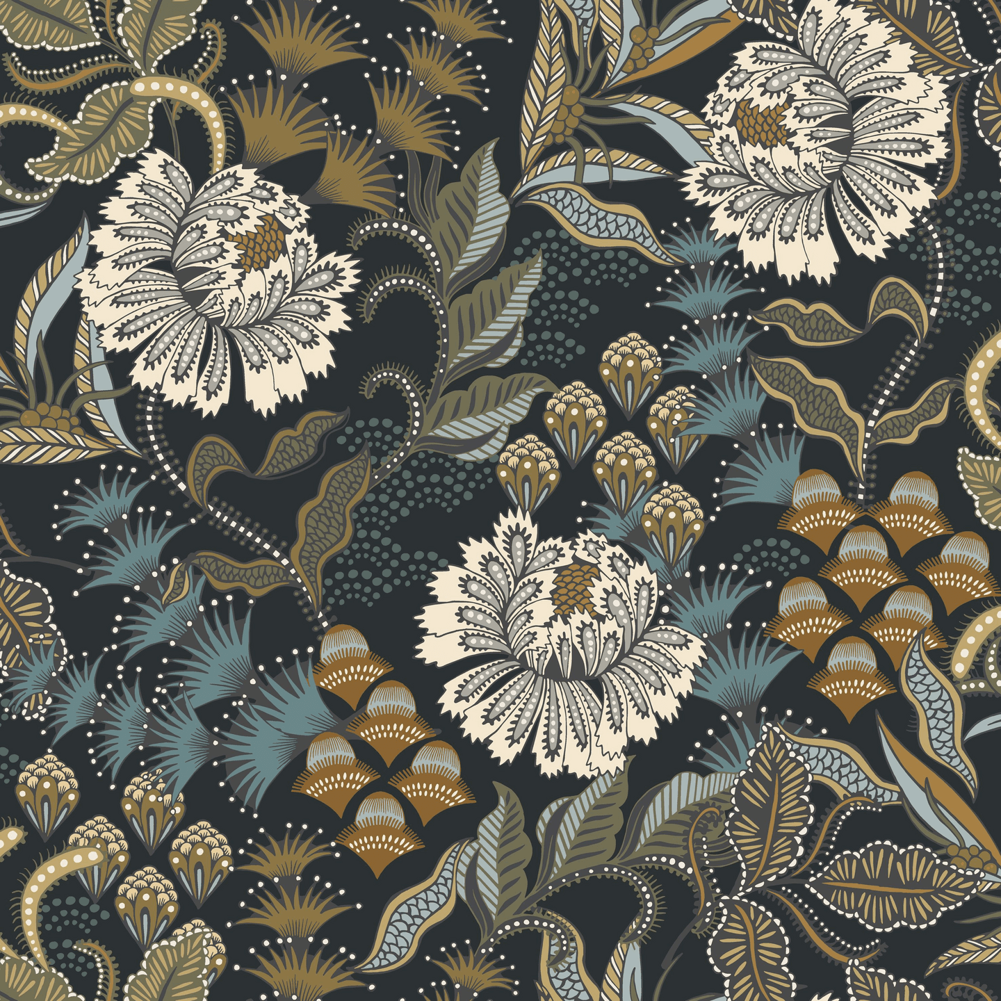 Kuitutapetti Casadeco Derby 89289754 Bloomsbury Noir Reglisse 10,05m
