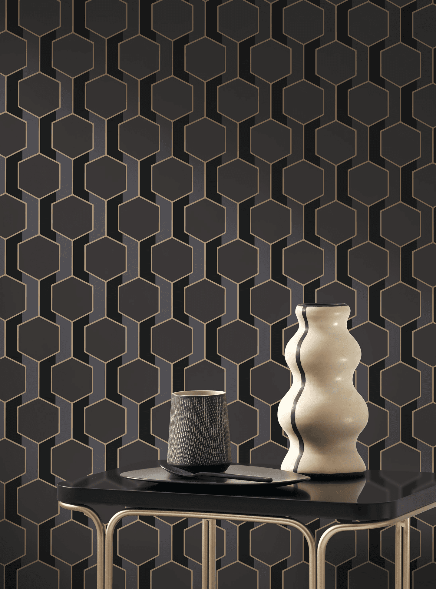 Kuitutapetti Casadeco Derby 89309875 Hamilton Noir Reglisse 10,05m