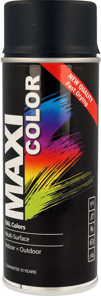 Spraymaali MaxiColor musta matta 400ml -50%