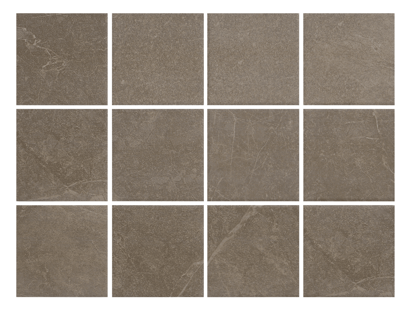 Lattialaatta Cello Veinstone 10x10 ruskea matta R10B 1,44m²
