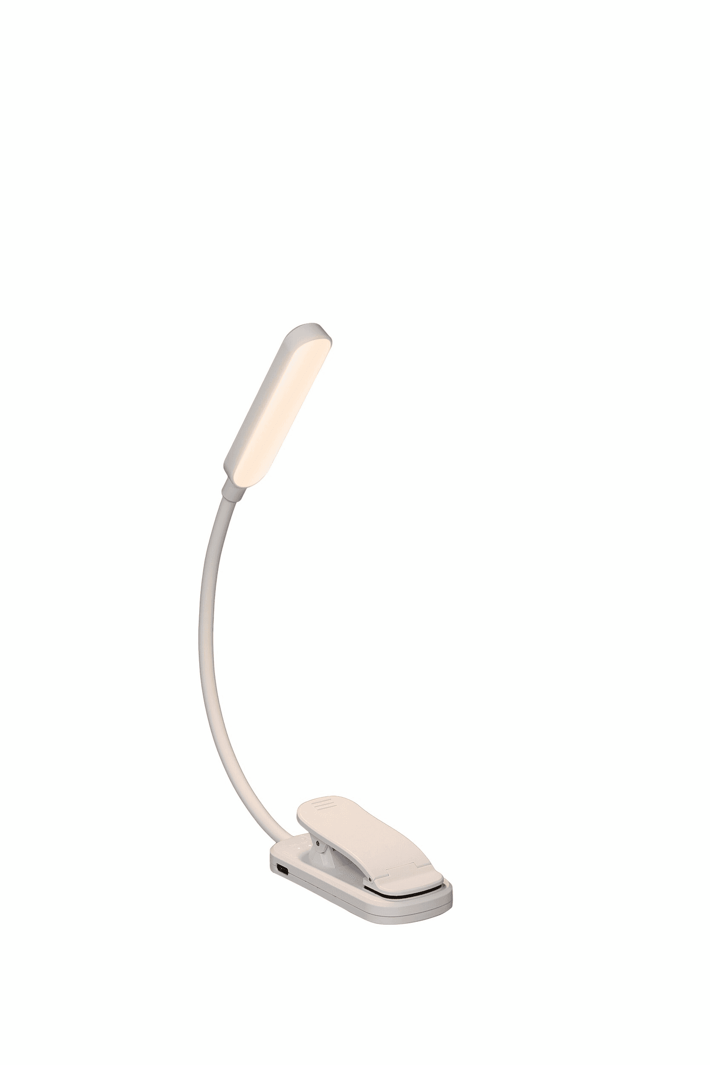 Klipsivalaisin Airam 3000-6500K 55lm USB-ladattava valkoinen