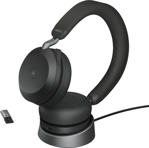 Jabra Evolve2 75 Stereo LINK380A -langaton headset + telakka, MS, musta -42% (Hyväkuntoinen)