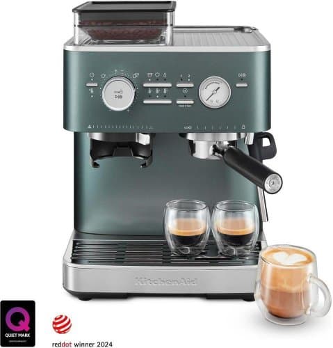 KitchenAid puoliautomaattinen espressokone kahvimyllyllä, 5KES6551, vihreä