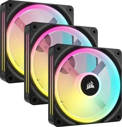 Corsair iCUE LINK QX120 RGB PWM -tuuletin, 120 mm, musta, 3 kpl Starter Kit