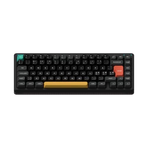 NuPhy Halo75 V2 mekaaninen näppäimistö, Obsidian Black, Lemon-kytkimet