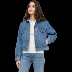 Duer Midweight Denim Pleated Jacket Womens