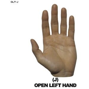 Law Enforcement Targets Open Left Hand Hand Overlay -65%