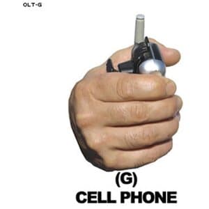 Law Enforcement Targets Cell Phone Hand Overlay -65%