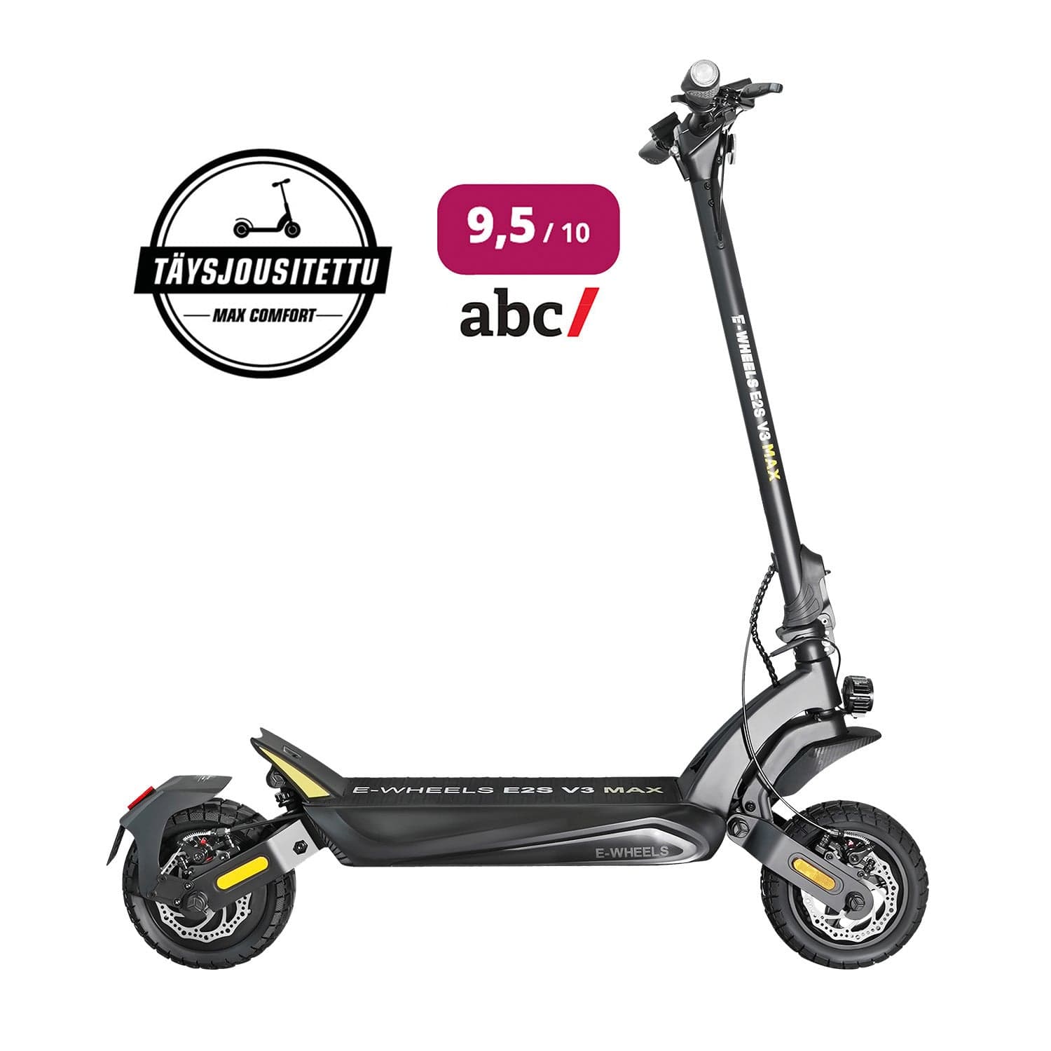 E-Wheels E2S V3 Max - Musta - Ilmatäytteiset