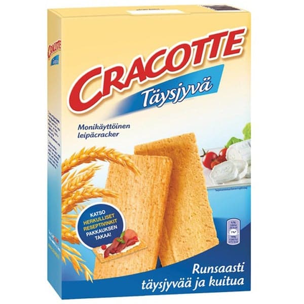 Cracotte Täysjyvä voileipäkeksi 250g -24%