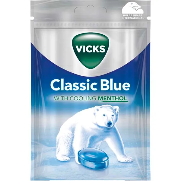 VIcks Classic Blue Extra Strong kurkkupastilli 72g