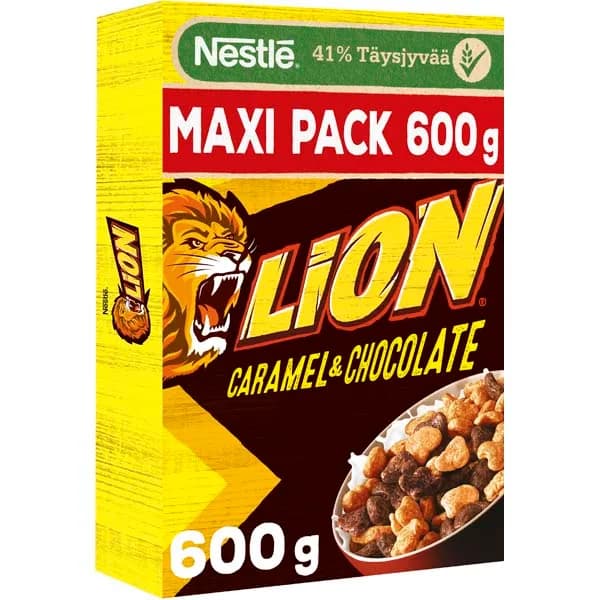 Nestlé Lion Caramel & Chocolate vehnä-riisimuro 600g