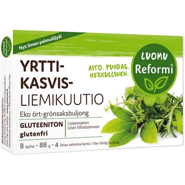 Reformi Yrtti-kasvisliemikuutio luomu 8x11g -43%