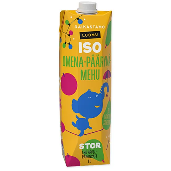 Raikastamo Iso omena-päärynämehu luomu 1l