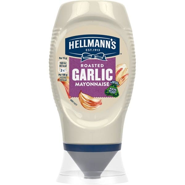 Hellmann's Roasted Garlic Mayonnaise valkosipulimajoneesi 250ml -23%