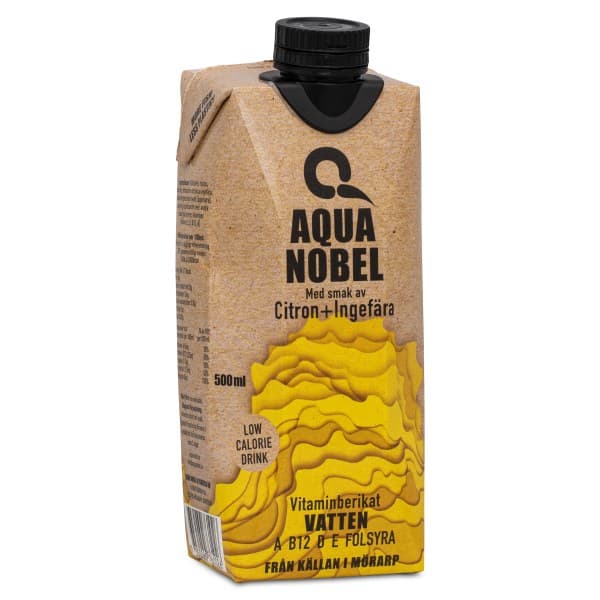 Aqua Nobel Vitamiinirikastettu Lähdevesi  Alive, Sitruuna & Inkivääri, 500 ml