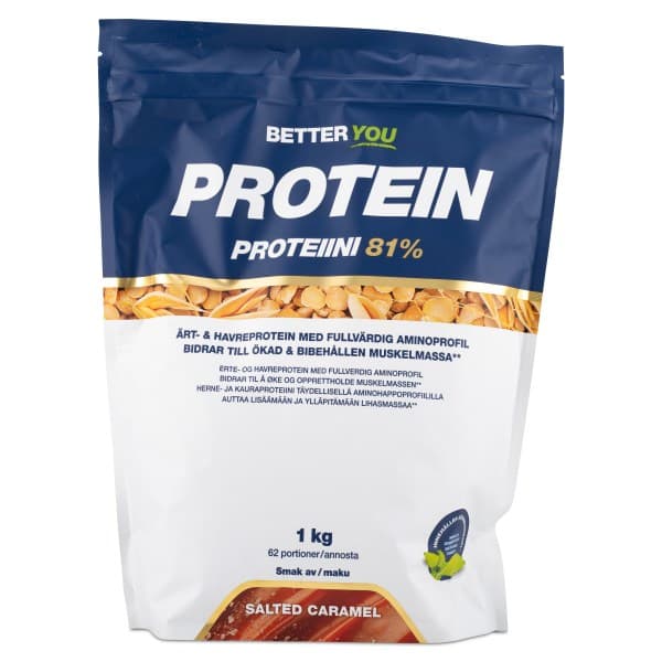 Better You Herne- & Kauraproteiini , Suolainen Karamelli, 1 kg -20%