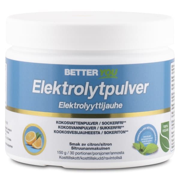Better You Elektrolyyttijauhe, Sitruuna, 150 g -20%