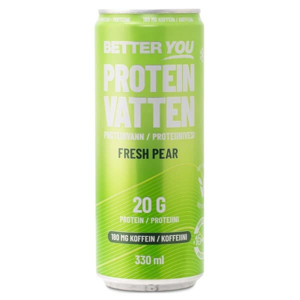 Better You Proteiinivesi Kofeiinilla,180 mg, Tuore päärynä, 1 kpl -21%