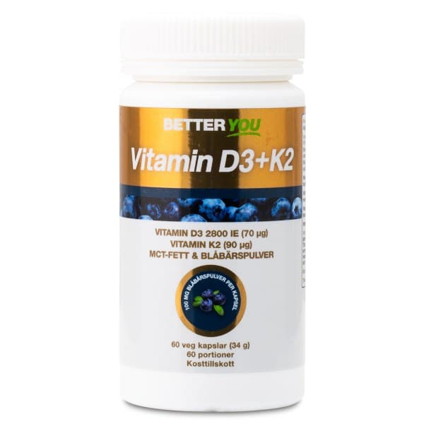 Better You D3+K2 Vitamiini, 60 kapselia -20%