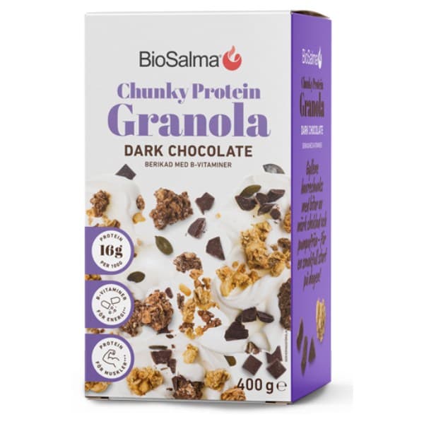 BioSalma Chunky Protein Granola, Dark chocolate, 400 g -24%