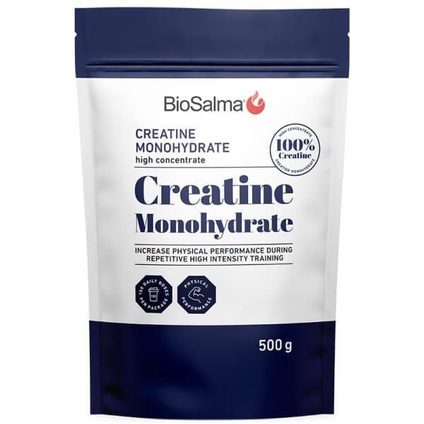 BioSalma Creatine Monohydrate 100%, Maustamaton, 500 g
