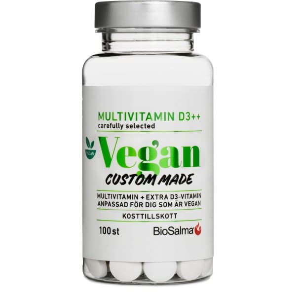 BioSalma Monivitamiini Vegaani D3-vitamiini ++, 100 tablettia