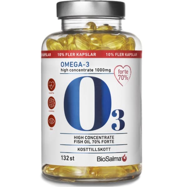 BioSalma Omega-3 Forte 70% 1000mg , 132 kapselia -25%