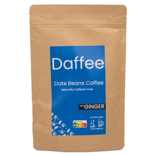Daffee Kofeiiniton Taatelikahvi, Inkivääri, 250 g
