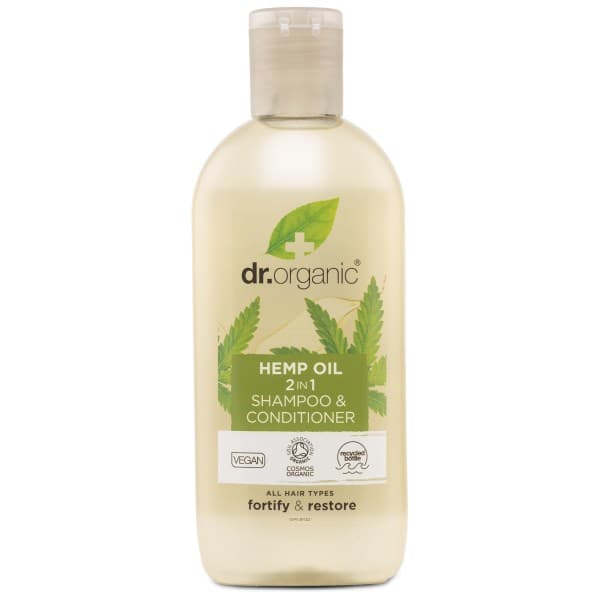 Dr Organic Hamppuöljy Shampoo & Hoitoaine, 265 ml