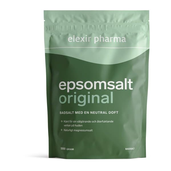 Elexir Pharma Puhdas Epsom-suola, 1000g -25%