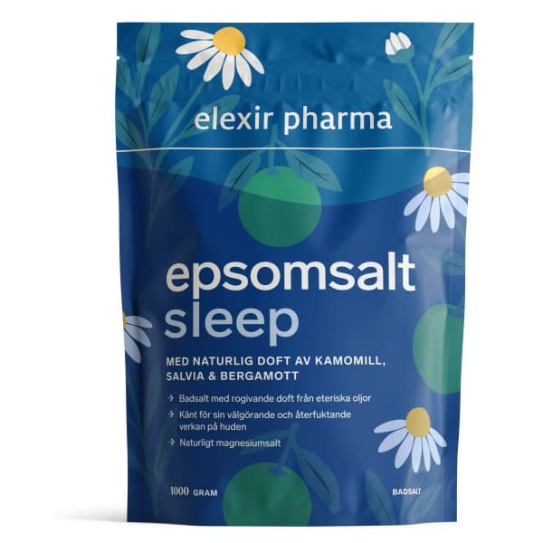 Elexir Pharma Epsom-Suola Tuoksulla, 1000g, Sleep -25%