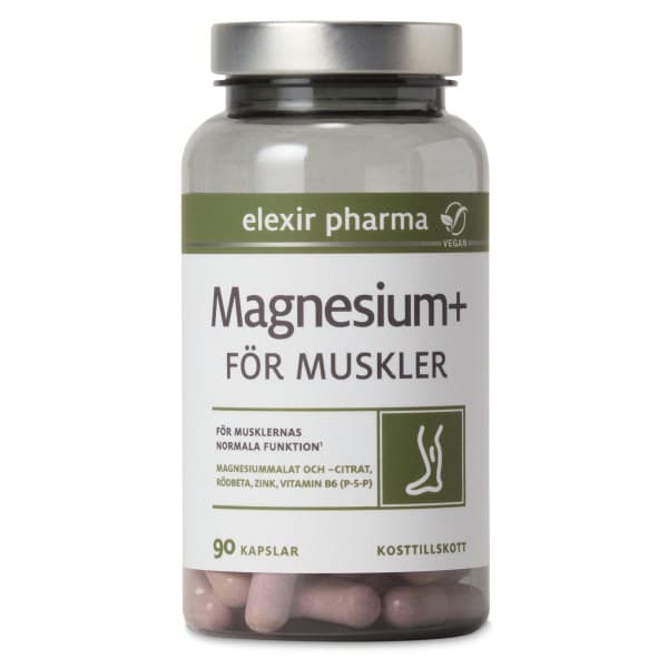 Elexir Pharma Magnesium+ Lihaksille, 90 kapselia -25%