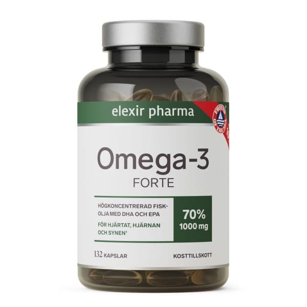 Elexir Pharma Omega-3 Forte, 132 kapselia -25%