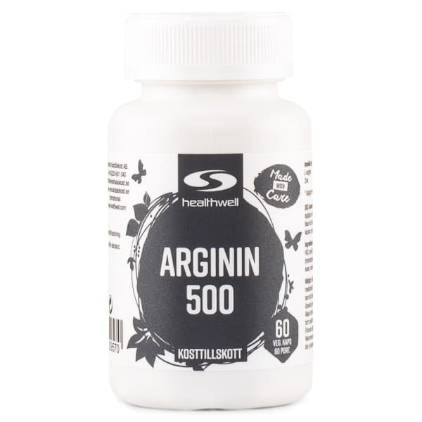 Healthwell Arginiini 500, 60 kapselia