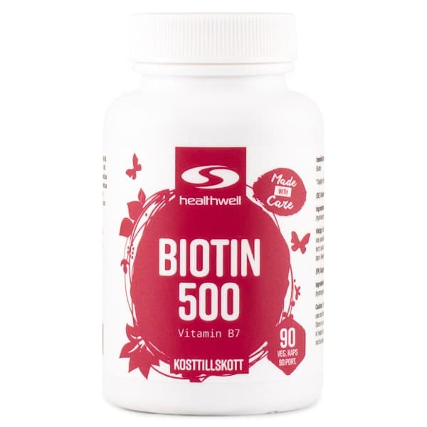 Healthwell Biotiini 500, 90 kapselia