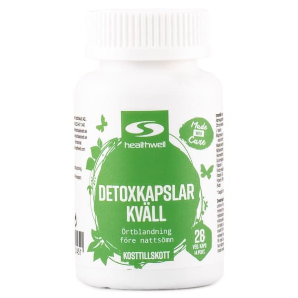 Healthwell Detox-Kapselit Ilta, 28 kaps