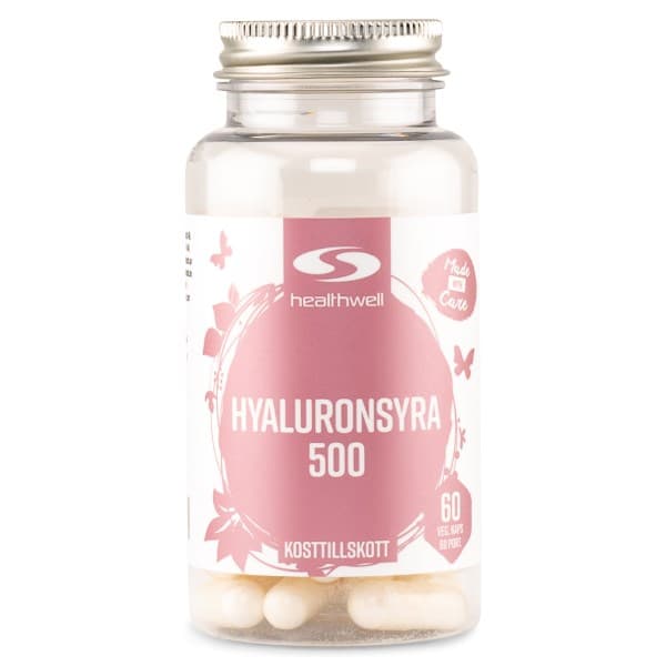 Healthwell Hyaluronihappo 500, 60 kapselia